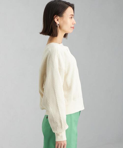 green label relaxing(グリーンレーベルリラクシング)の「フロントボタン ショート カーディガン(カーディガン/ボレロ・レディース・ブラック/オフホワイト/ベージュ/ケリー・FREE)」の8枚目の写真