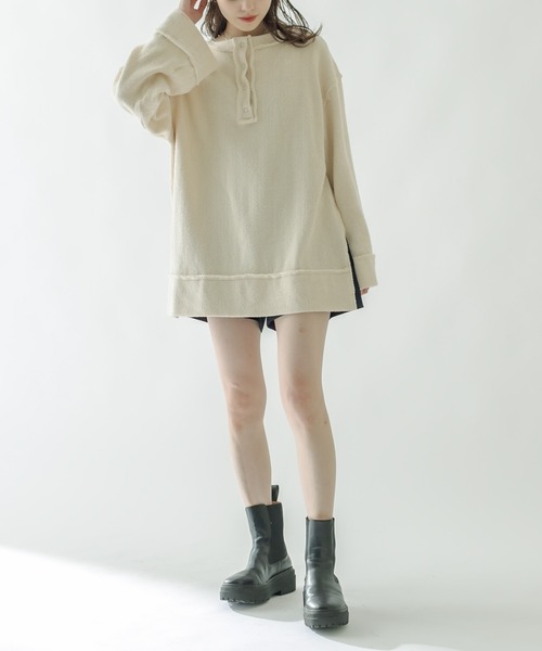 mystic(ミスティック)の「ジャガードヘンリープルオーバー(Tシャツ/カットソー・レディース・ブラック/アイボリー・FREE)」の17枚目の写真