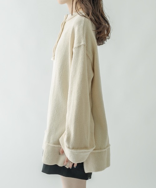 mystic(ミスティック)の「ジャガードヘンリープルオーバー(Tシャツ/カットソー・レディース・ブラック/アイボリー・FREE)」の10枚目の写真