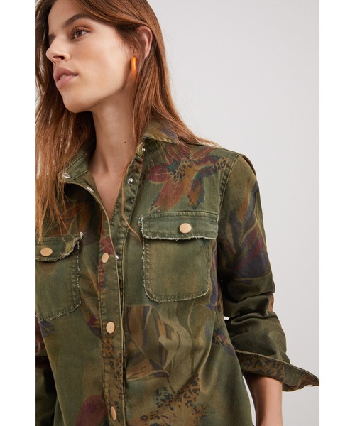 Desigual（デシグアル）の「花柄 シャツ（シャツ/ブラウス・レディース・グリーン/ブラウン・L/M/S/XL/XS）」の7枚目の写真