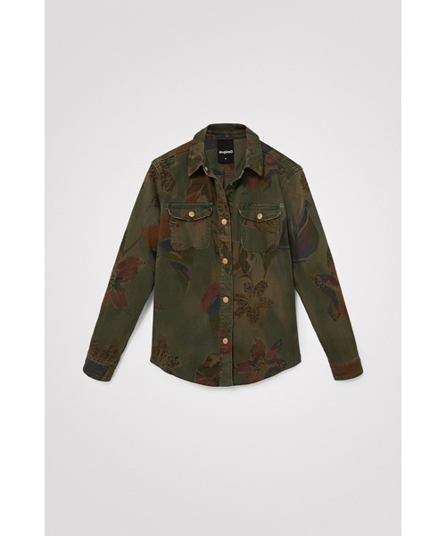 Desigual（デシグアル）の「花柄 シャツ（シャツ/ブラウス・レディース・グリーン/ブラウン・L/M/S/XL/XS）」の6枚目の写真