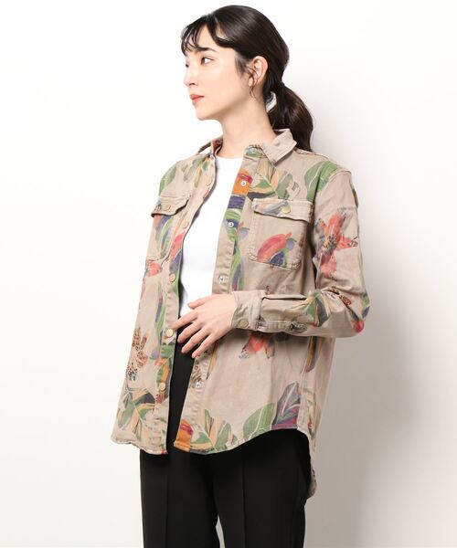 Desigual（デシグアル）の「花柄 シャツ（シャツ/ブラウス・レディース・グリーン/ブラウン・L/M/S/XL/XS）」の10枚目の写真