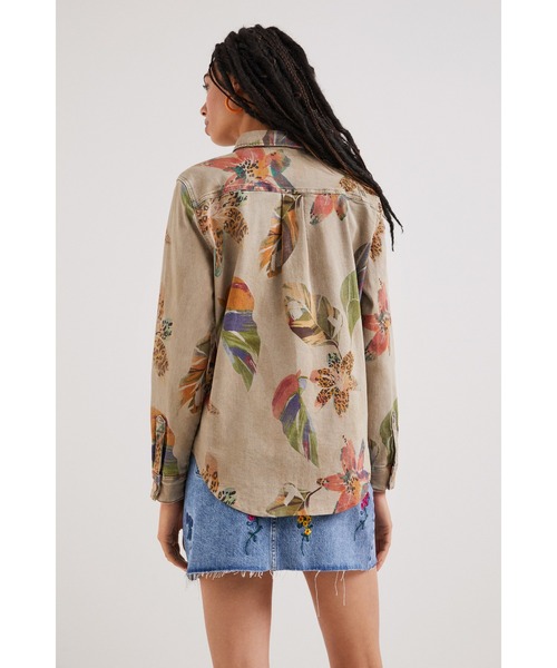 Desigual（デシグアル）の「花柄 シャツ（シャツ/ブラウス・レディース・グリーン/ブラウン・L/M/S/XL/XS）」の13枚目の写真