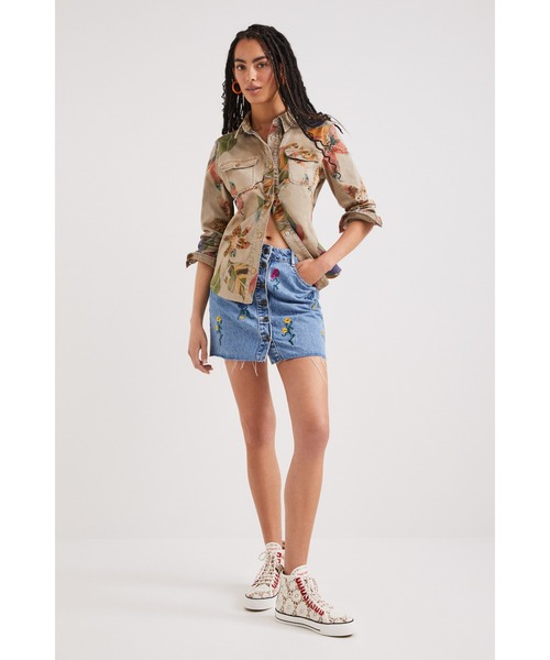 Desigual（デシグアル）の「花柄 シャツ（シャツ/ブラウス・レディース・グリーン/ブラウン・L/M/S/XL/XS）」の14枚目の写真
