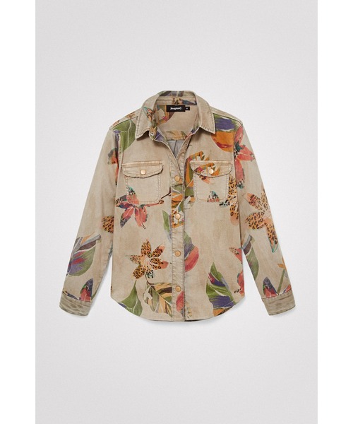 Desigual（デシグアル）の「花柄 シャツ（シャツ/ブラウス・レディース・グリーン/ブラウン・L/M/S/XL/XS）」の11枚目の写真