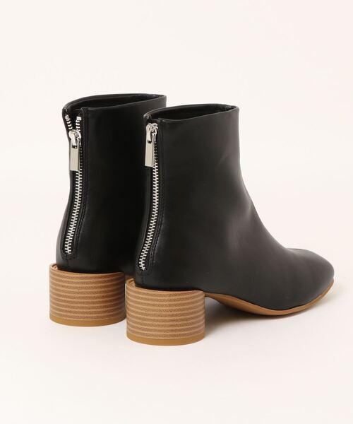 Cheek(チーク)の「ウッドヒールショートブーツ(ブーツ・レディース・ブラック/オフホワイト・SMALL/MEDIUM/LARGE)」の20枚目の写真