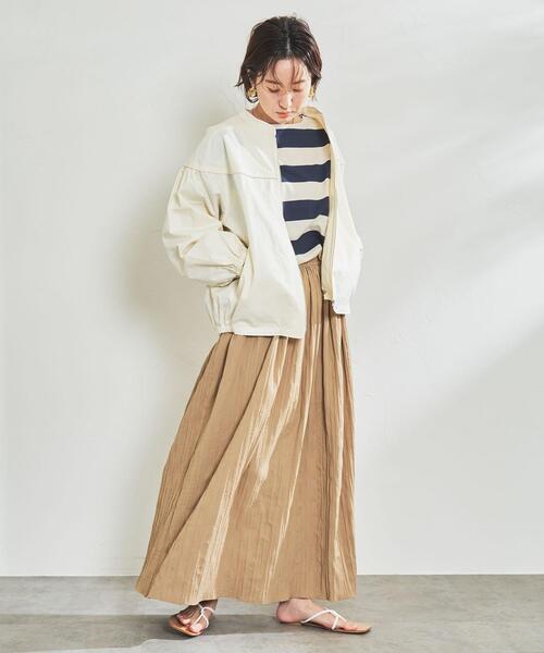 coen（コーエン）の「【WEB限定復刻】ワイドボーダーボートネックカットソー（Tシャツ/カットソー・レディース・ダークグレー/ネイビー/ブラック/ブラウン・MEDIUM/LARGE）」の8枚目の写真