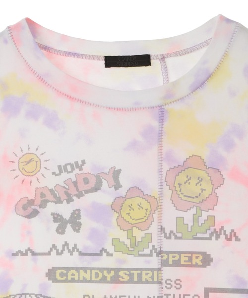 Candy Stripper(キャンディストリッパー)の「JOYFUL CANDY TIE DYE トップス(Tシャツ/カットソー・レディース・ネイビー/ピンク/エメラルド・2)」の16枚目の写真