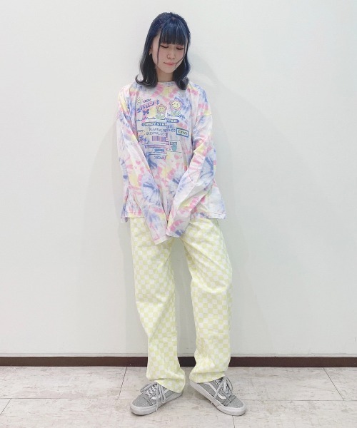 Candy Stripper(キャンディストリッパー)の「JOYFUL CANDY TIE DYE トップス(Tシャツ/カットソー・レディース・ネイビー/ピンク/エメラルド・2)」の6枚目の写真
