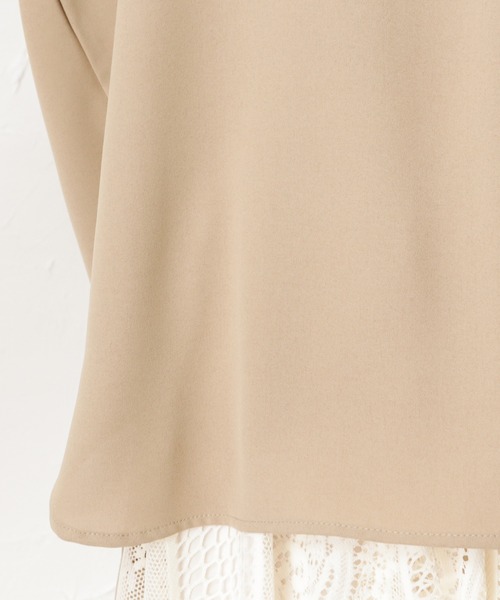 NAVY（ネイビー）の「涼感麻風キーネックブラウス（シャツ/ブラウス・レディース・グリーン/ベージュ/ホワイト・フリー）」の14枚目の写真