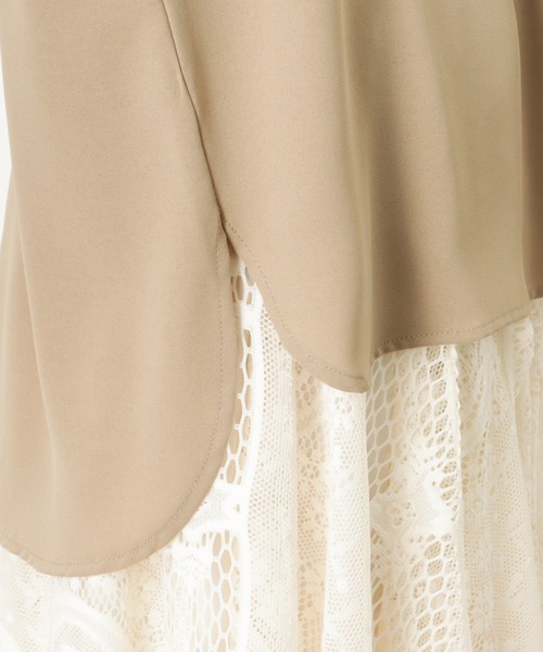 NAVY（ネイビー）の「涼感麻風キーネックブラウス（シャツ/ブラウス・レディース・グリーン/ベージュ/ホワイト・フリー）」の15枚目の写真