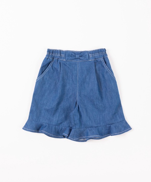 KP(ケーピー)の「デニム/コットンツイルの裾フリルキュロット(100-130cm)(その他パンツ・キッズ・カーキ/ブルー・110cm/100cm/120cm/130cm)」の10枚目の写真