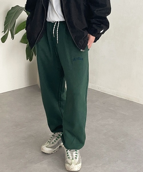 CPCM（シーピーシーエム）の「1ポイント刺繍裏毛スウェットパンツ（スウェットパンツ・メンズ・ネイビー/グレー/グリーン/マスタード・FREE）」の3枚目の写真