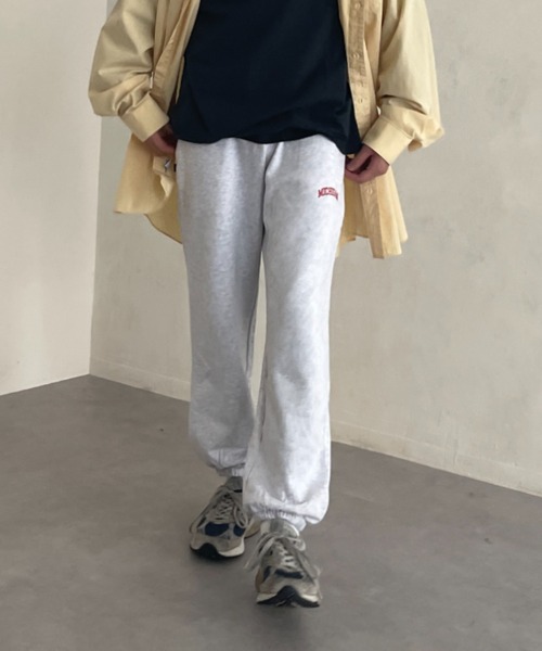 CPCM（シーピーシーエム）の「1ポイント刺繍裏毛スウェットパンツ（スウェットパンツ・メンズ・ネイビー/グレー/グリーン/マスタード・FREE）」の8枚目の写真