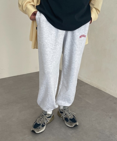 CPCM（シーピーシーエム）の「1ポイント刺繍裏毛スウェットパンツ（スウェットパンツ・メンズ・ネイビー/グレー/グリーン/マスタード・FREE）」の11枚目の写真