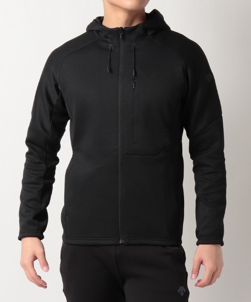 DESCENTE(デサント)の「【デサントアスレチック】アクティブテックメランジェフーディー / ACTIVE TECH MELANGE HOODIE スウェットフルジップパーカー 吸水 ストレッチ UPF50+ ランニング トレーニング(マウンテンパーカー・メンズ・ホワイト系その他/杢グレー/ネイビー系/ブラック系その他・SMALL/MEDIUM/X-LARGE/LARGE)」の2枚目の写真