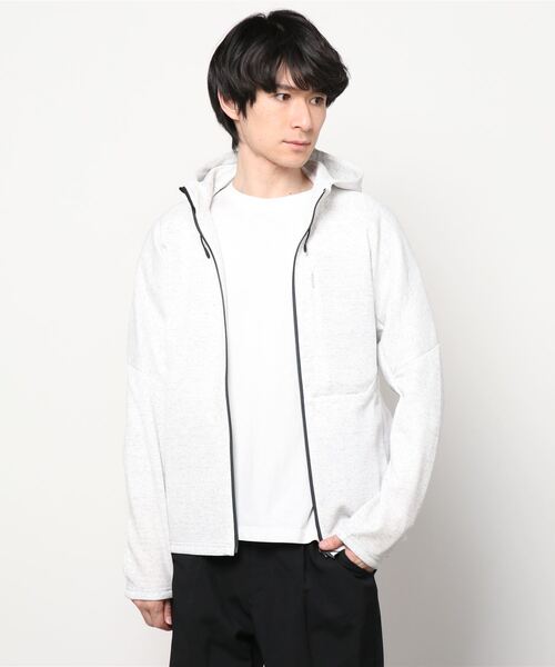 DESCENTE(デサント)の「【デサントアスレチック】アクティブテックメランジェフーディー / ACTIVE TECH MELANGE HOODIE スウェットフルジップパーカー 吸水 ストレッチ UPF50+ ランニング トレーニング(マウンテンパーカー・メンズ・ホワイト系その他/杢グレー/ネイビー系/ブラック系その他・SMALL/MEDIUM/X-LARGE/LARGE)」の5枚目の写真