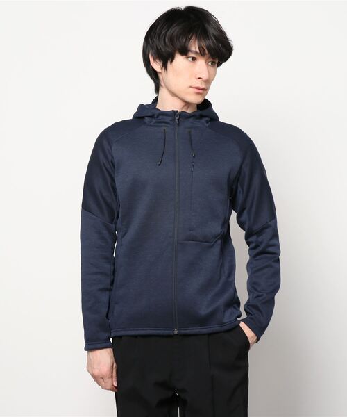 DESCENTE(デサント)の「【デサントアスレチック】アクティブテックメランジェフーディー / ACTIVE TECH MELANGE HOODIE スウェットフルジップパーカー 吸水 ストレッチ UPF50+ ランニング トレーニング(マウンテンパーカー・メンズ・ホワイト系その他/杢グレー/ネイビー系/ブラック系その他・SMALL/MEDIUM/X-LARGE/LARGE)」の14枚目の写真