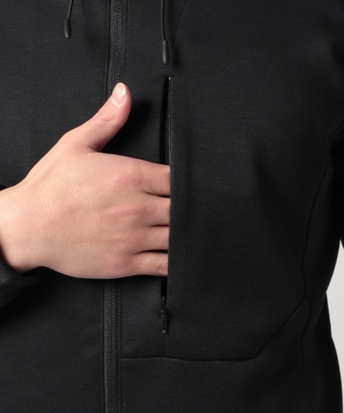 DESCENTE(デサント)の「【デサントアスレチック】アクティブテックメランジェフーディー / ACTIVE TECH MELANGE HOODIE スウェットフルジップパーカー 吸水 ストレッチ UPF50+ ランニング トレーニング(マウンテンパーカー・メンズ・ホワイト系その他/杢グレー/ネイビー系/ブラック系その他・SMALL/MEDIUM/X-LARGE/LARGE)」の12枚目の写真