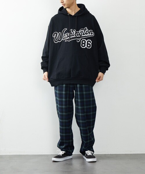 FREAK'S STORE（フリークスストア）の「FREAK'S STORE/フリークスストア フェルトロゴ SWEAT HOODIE/スウェット/サガラ/刺繍（パーカー・メンズ・グレー/グリーン/ブラック/ライトグレー・LARGE/MEDIUM）」の21枚目の写真