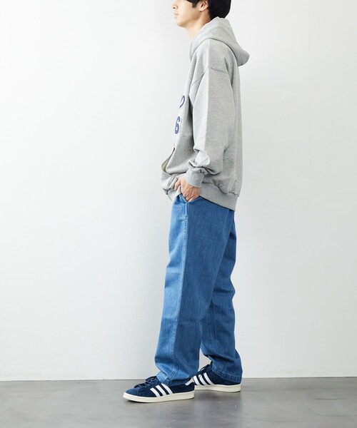 FREAK'S STORE（フリークスストア）の「FREAK'S STORE/フリークスストア フェルトロゴ SWEAT HOODIE/スウェット/サガラ/刺繍（パーカー・メンズ・グレー/グリーン/ブラック/ライトグレー・LARGE/MEDIUM）」の9枚目の写真