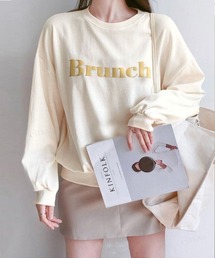 Brunchカラーロゴオーバーサイズスウェット