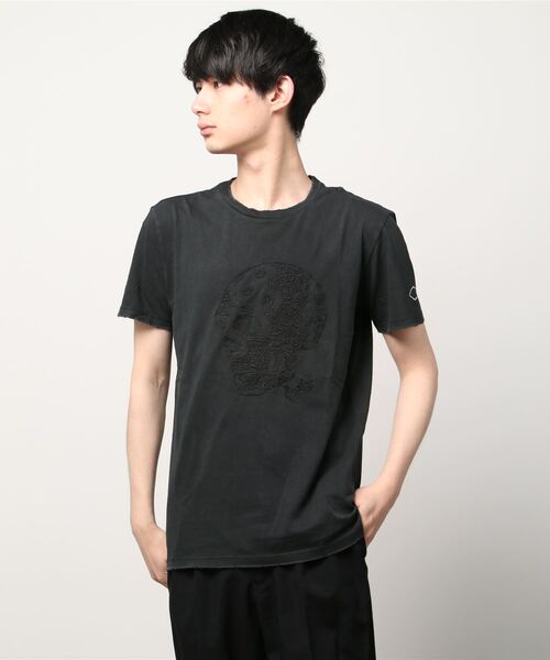 スカルモチーフ トップス ガーメントダイ ガーメントダイ Replay リプレイ のファッション Tシャツ カットソー オープンエンドハンドドライジャージーtシャツ Tシャツ カットソー 正規アウトレット