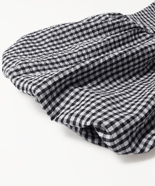 coca(coca)(コカ)の「ギンガムチェックVネックワンピース(ワンピース・レディース・ブラック・M/L)」の11枚目の写真