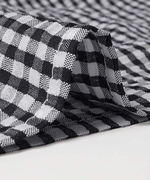 coca(coca)(コカ)の「ギンガムチェックVネックワンピース(ワンピース・レディース・ブラック・M/L)」の12枚目の写真
