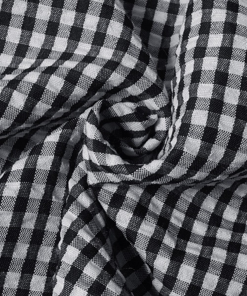 coca(coca)(コカ)の「ギンガムチェックVネックワンピース(ワンピース・レディース・ブラック・M/L)」の13枚目の写真