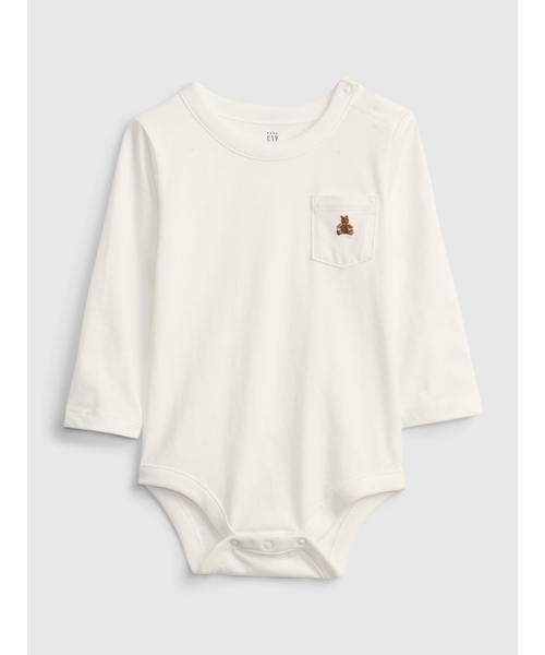 GAP(ギャップ)の「ブラナンフェイバリット ボディスーツ (ベビー)(ロンパース・キッズ・ホワイト/ライトグレー/ネイビー・6-12M/18-24M/3-6M/12-18M/0-3M)」の4枚目の写真