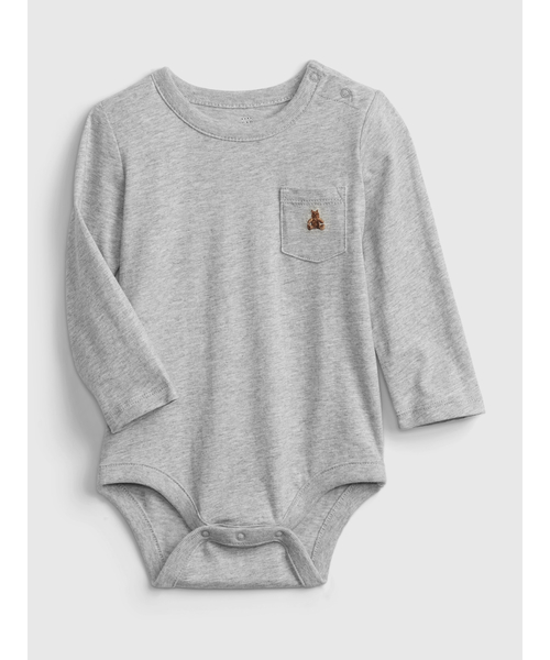 GAP(ギャップ)の「ブラナンフェイバリット ボディスーツ (ベビー)(ロンパース・キッズ・ホワイト/ライトグレー/ネイビー・6-12M/18-24M/3-6M/12-18M/0-3M)」の7枚目の写真
