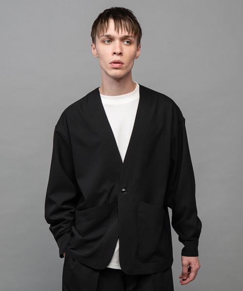 MR.OLIVE ミスターオリーブ / STRETCH WEATHER CLOTH / 1B CARDI SHIRT MR.OLIVE ミスターオリーブ / STRETCH WEATHER CLOTH / 1B CARDI SHIRT