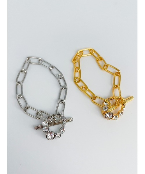 mou（モウ）の「ストーンフープマンテルブレスレット（ブレスレット・レディース・ゴールド/シルバー・FREE）」の3枚目の写真