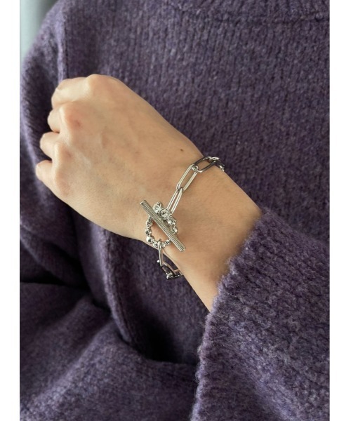 mou（モウ）の「ストーンフープマンテルブレスレット（ブレスレット・レディース・ゴールド/シルバー・FREE）」の5枚目の写真