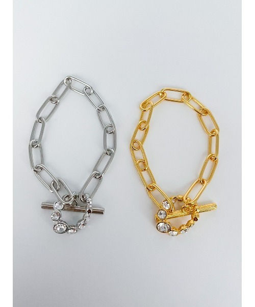 mou（モウ）の「ストーンフープマンテルブレスレット（ブレスレット・レディース・ゴールド/シルバー・FREE）」の6枚目の写真