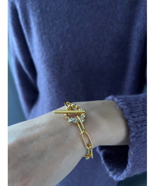 mou（モウ）の「ストーンフープマンテルブレスレット（ブレスレット・レディース・ゴールド/シルバー・FREE）」の9枚目の写真