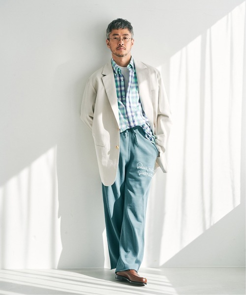 REMI RELIEF（レミレリーフ）の「【REMI RELIEF / レミレリーフ】別注 刺繍スウェットパンツ（スウェットパンツ・メンズ・ホワイト/グリーン系その他・MEDIUM/LARGE）」の11枚目の写真