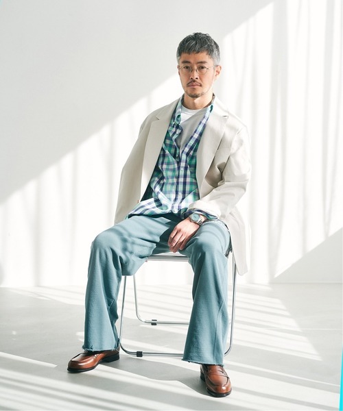 REMI RELIEF（レミレリーフ）の「【REMI RELIEF / レミレリーフ】別注 刺繍スウェットパンツ（スウェットパンツ・メンズ・ホワイト/グリーン系その他・MEDIUM/LARGE）」の13枚目の写真