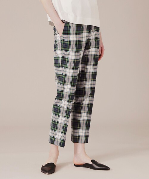 MACKINTOSH LONDON(マッキントッシュ ロンドン)の「コットンブリティッシュチェックテーパードパンツ(その他パンツ・レディース・グリーン/レッド系その他3・38/40)」の2枚目の写真