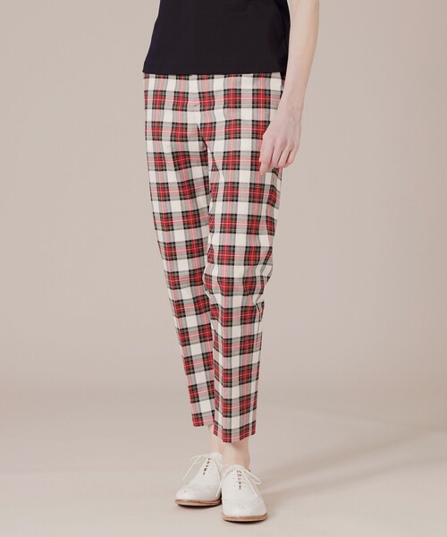 MACKINTOSH LONDON(マッキントッシュ ロンドン)の「コットンブリティッシュチェックテーパードパンツ(その他パンツ・レディース・グリーン/レッド系その他3・38/40)」の1枚目の写真