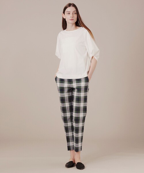 MACKINTOSH LONDON(マッキントッシュ ロンドン)の「コットンブリティッシュチェックテーパードパンツ(その他パンツ・レディース・グリーン/レッド系その他3・38/40)」の8枚目の写真