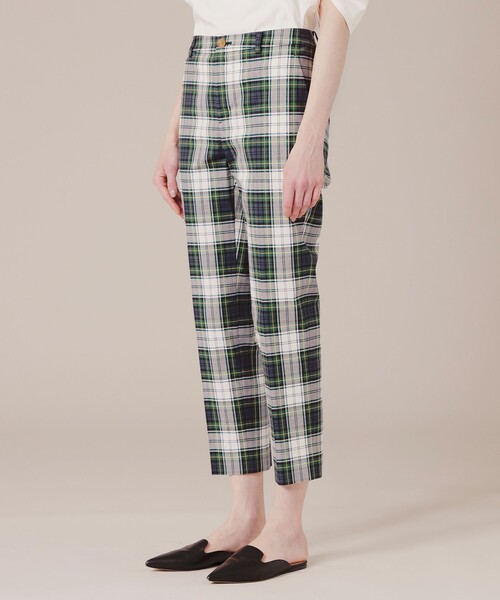 MACKINTOSH LONDON(マッキントッシュ ロンドン)の「コットンブリティッシュチェックテーパードパンツ(その他パンツ・レディース・グリーン/レッド系その他3・38/40)」の9枚目の写真