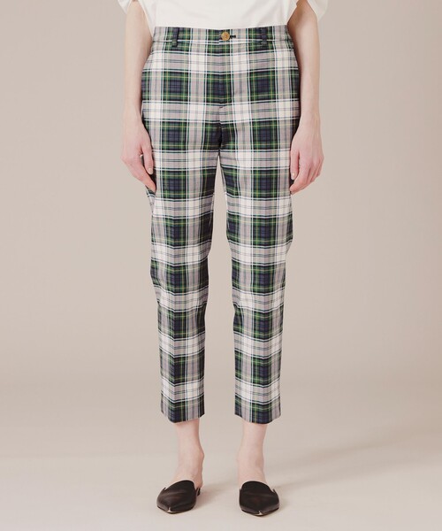 MACKINTOSH LONDON(マッキントッシュ ロンドン)の「コットンブリティッシュチェックテーパードパンツ(その他パンツ・レディース・グリーン/レッド系その他3・38/40)」の5枚目の写真