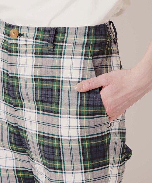 MACKINTOSH LONDON(マッキントッシュ ロンドン)の「コットンブリティッシュチェックテーパードパンツ(その他パンツ・レディース・グリーン/レッド系その他3・38/40)」の6枚目の写真