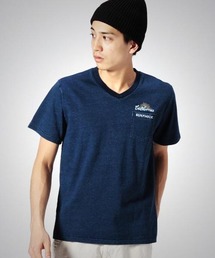 ROSE BUD COUPLES  | 【カタログ掲載】MCT-15117 INDIGO TEE S/S V/N PKT W/EMB.(Tシャツ/カットソー)