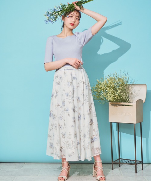 NOELA(ノエラ)の「ツイスト2WAYリブニット(ニット/セーター・レディース・ピンク/ブルー/ブラック/ブラウン/オフホワイト・フリー)」の18枚目の写真