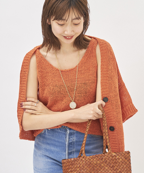 plage(プラージュ)の「【ROBERTO COLLINA/ロベルトコリーナ】SP KNIT タンクトップ◆(タンクトップ・レディース・キャメル/オレンジ・FREE)」の22枚目の写真