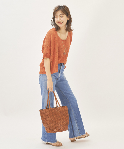 plage(プラージュ)の「【ROBERTO COLLINA/ロベルトコリーナ】SP KNIT タンクトップ◆(タンクトップ・レディース・キャメル/オレンジ・FREE)」の21枚目の写真