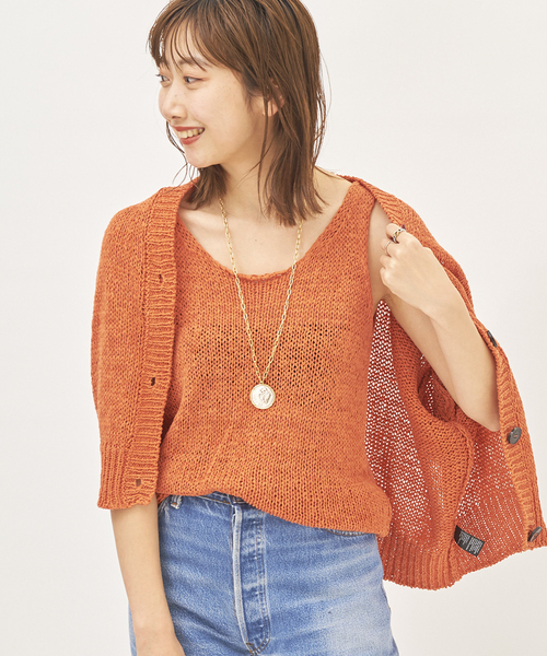 凛♡【新品】プラージュ　ロベルトコリーナSP KNIT タンクトップ 新品】プラージュ ロベルトコリーナSP KNIT タンクトップ（plage